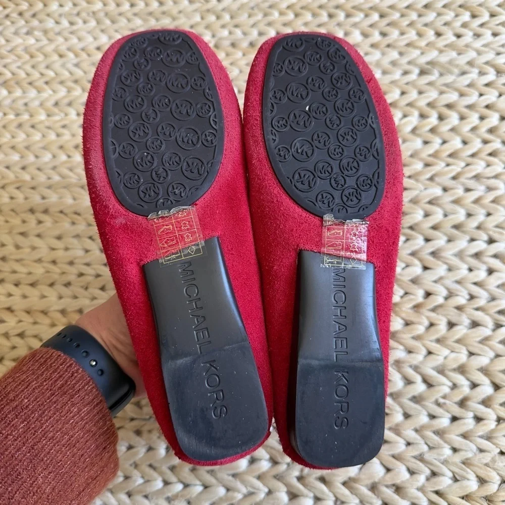 Michael Kors Red Suede Loafers Women’s Size 7